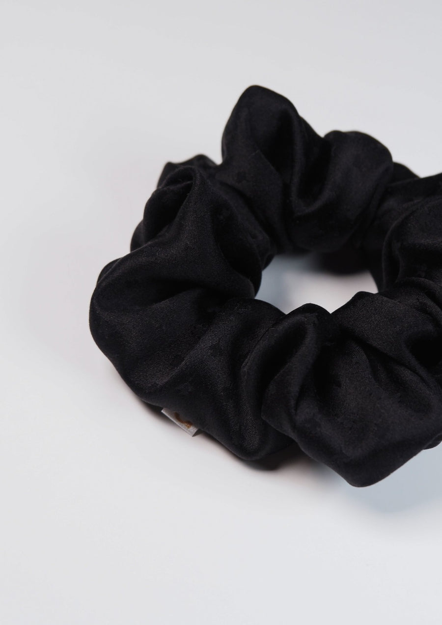Šilkinių plaukų gumyčių rinkinys - gesintos rožės ir matinės juodos spalvos