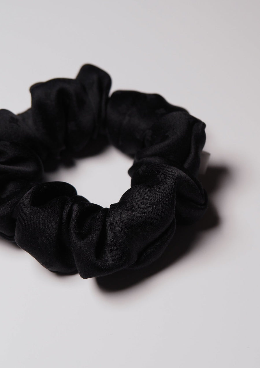 Mini silk hair band - matte black color